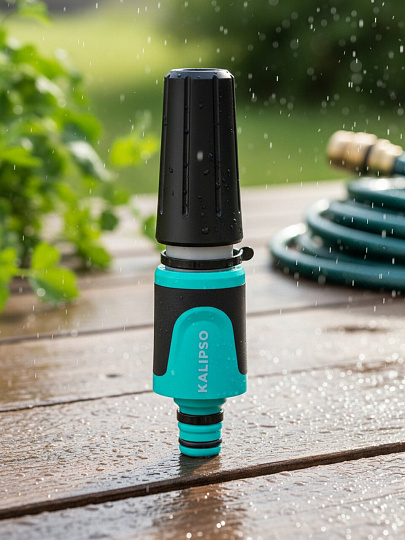 Насадка для полива пластик, быстросъемная, Kalipso, DY3011GL, черная