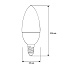 Лампа светодиодная E14, 9 Вт, 80 Вт, 220 В, свеча, 3000 К, теплый белый свет, Ergolux, 13167 - фото 2