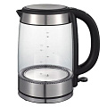 Чайник электрический Midea, MK 8001, 1.7 л, 2200 Вт, скрытый нагревательный элемент, стекло