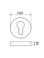 Накладка цилиндровая, Стандарт, 0200 Black Inox, черная, 14 877 - фото 3
