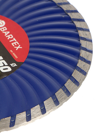 Диск отрезной алмазный по армированному бетону, Bartex, сплошной край, 150х22.23х2.2 мм, сухой рез, R019