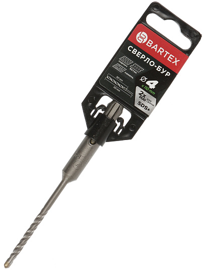 Сверло-бур для перфоратора, Bartex, диаметр 4х50х110 мм, SDS-Plus, KF102001F