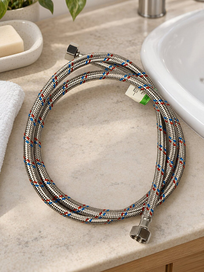 Подводка для воды 1/2"х1.5 м, г-г, сталь, Еco, Lytcho