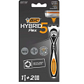 Станок для бритья Bic, Hybrid 5 Flex, для мужчин, 5 лезвий, 2 сменные кассеты, 921385 - фото 5