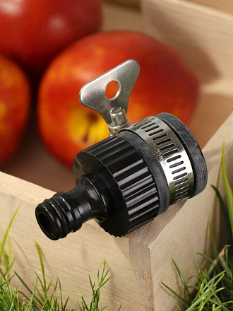 Адаптер 1/2'', быстросъемный, с хомутом на кран без резьбы, Grandy, JS-315