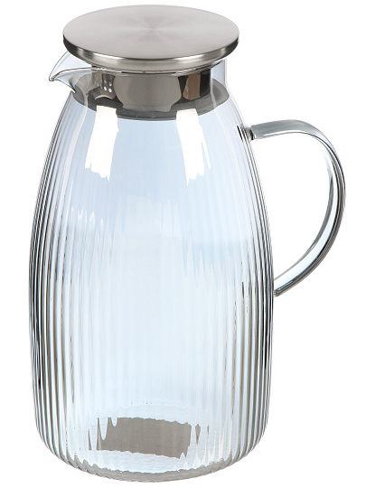 Кувшин боросиликатное стекло, 2 л, с крышкой, Y4-11036, графит, крышка-фильтр