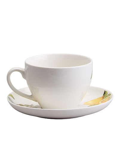 Набор чайный фарфор, 12 пр, 6 перс, 250 мл, Lefard, ЛЕМОН ТРИ, 358-2222
