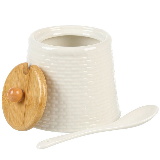 Сахарница 350 мл, фарфор, с ложкой, Atmosphere, Factura, АТ-К852