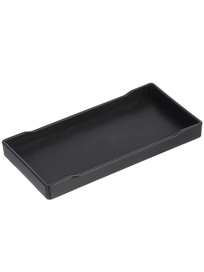 Поднос пластик, 20.6х10.5х2.2 см, прямоугольный, черный, Y6-10731