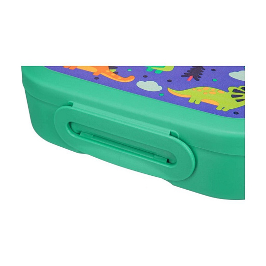 Контейнер пластик, 0.98 л, 18х13х5 см, зеленый, прямоугольный, ланч-бокс, Пластишка, 431320609