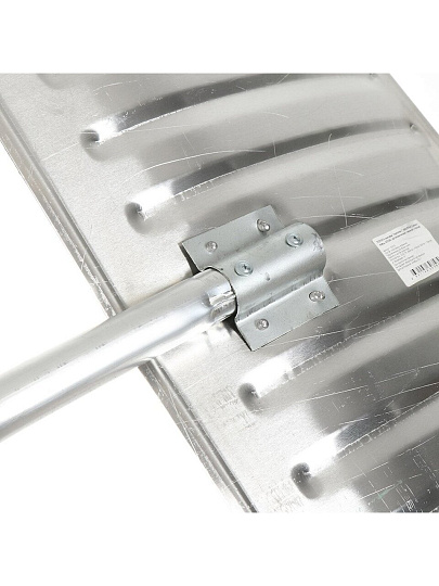 Лопата для снега алюминий, 428х375 мм, черенок алюминиевый, 30 мм, толщина 1.5 мм, Арктика-1, 37515