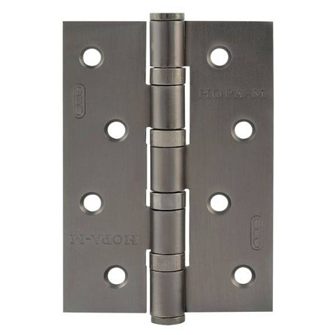 Петля врезная для деревянных дверей, Нора-М, 100х70х2.5 мм, универсальная, 4ВВ FНР-ECO, 16238, графит