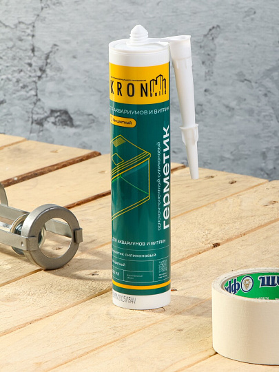 Герметик силиконовый, для аквариумов, Kronbuild, SAT30, 280 мл, бесцветный