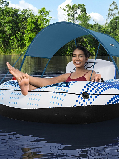 Круг надувной 137х137 см, Bestway, Рапид Райдер, кресло с ручками и подстаканником, до 100 кг, 43725