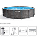 Бассейн каркасный Intex, 457х122 см, Prism Frame, 26742NP, фильтр-насос, лестница, подстилка, тент, 16805 л