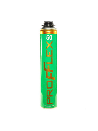 Пена монтажная Profflex, PRO Green 50, профессиональная, 50 л, 750 мл, 770 г, летняя, 70091