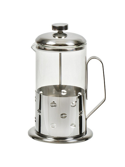 Френч-пресс 0.8 л, стекло, нержавеющая сталь, Caffe, 950082