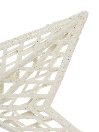 Верхушка на елку Звезда, белая, 20х24 см, Y4-7441