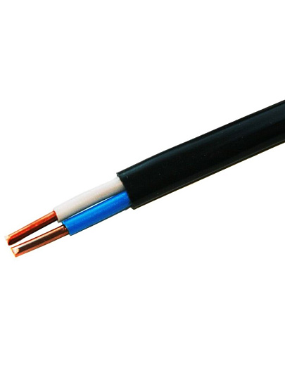 Кабель ВВГп нг LS, 2х2.5 мм², 100 м, медь, силовой, негорючий, ГОСТ, черный, TDM Electric, SQ0117-0074