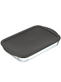 Форма для запекания стекло, 25х40х6 см, 3.85 л, прямоугольная, с крышкой, Borcam, 59124GREY - фото 6