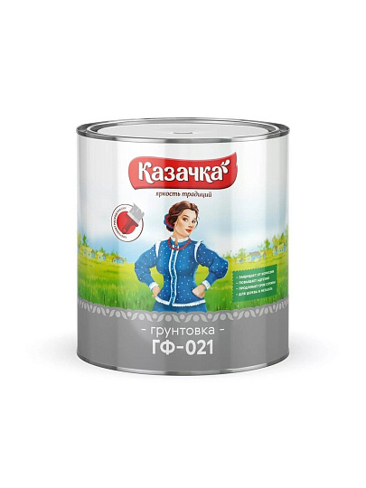 Грунтовка алкидная, Казачка, ГФ-21, белая, 2.8 кг