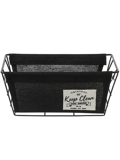 Корзина для хранения, 25х15х12 см, прямоугольная, черная, A290103