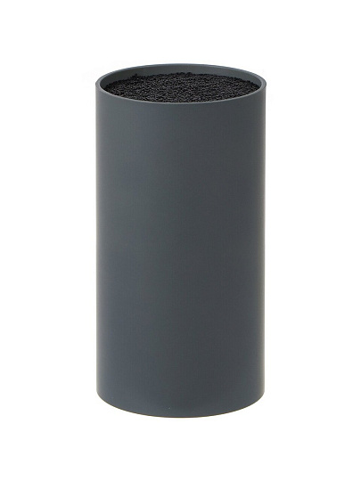 Подставка для ножей, пластик, цилиндрическая, 11х11х22 см, серая, Y4-6209