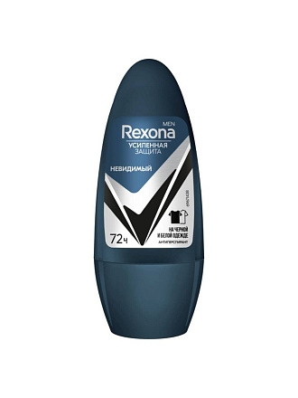 Дезодорант Rexona, Invisible, для мужчин, ролик, 50 мл