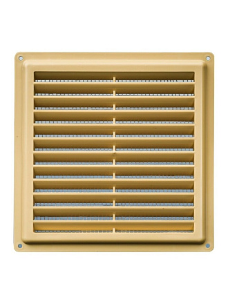 Решетка вентиляционная пластик, 175х240 мм, с сеткой, бежевая, Event, Э1724НБЖ