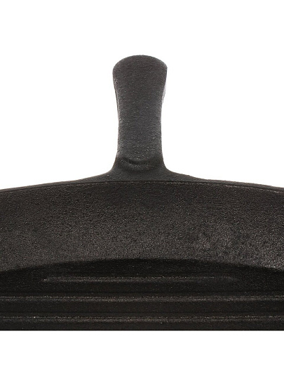 Сковорода-гриль чугун, 28 см, Гурман, DavrMetall, с литой ручкой, квадрат, индукция