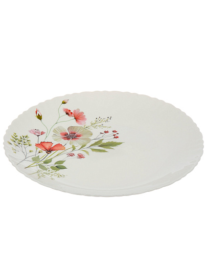 Тарелка обеденная, стеклокерамика, 24 см, фигурная, Сухоцветы, МФК, MFK21180