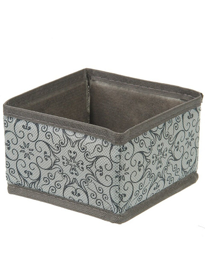 Кофр для хранения, спанбонд, твердые стенки, 6 шт, серый, с рисунком, ВС-222-19138