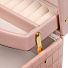 Шкатулка-кейс для украшений и косметики, полимер, 15х12х11 см, розовая, Y4-5319-1 - фото 4