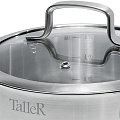 Кастрюля нержавеющая сталь, 5.1 л, крышка стекло, Taller, Аделия, TR-7234, индукция - фото 4