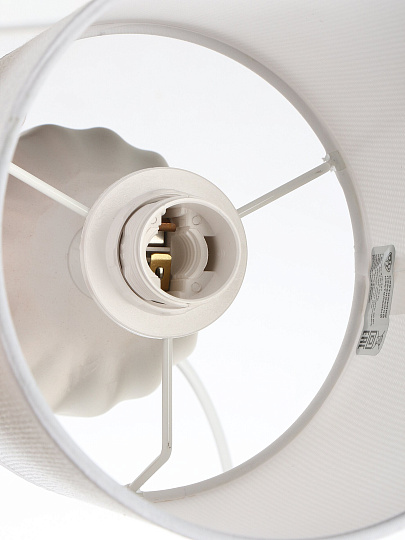 Светильник настольный E14, 40 Вт, белый, абажур белый, BY, Люцерн, 476-447