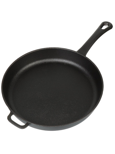 Сковорода чугун, 26 см, Гардарика, литая ручка, с ушком, индукция, 00126