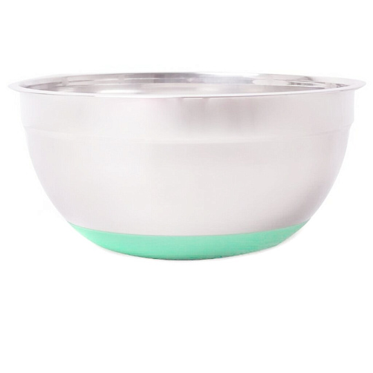 Миска нержавеющая сталь, круглая, 28х13 см, силиконовое дно, Kamille, 4351