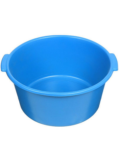 Таз пластик, 20 л, круглый, с ручкой, в ассортименте, Илан-пласт
