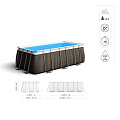 Бассейн каркасный Bestway, 549х274х122 см, Power Steel Rectangular, 56998, фильтр-насос, лестница, тент, 14812 л, поплавок-дозатор - фото 8