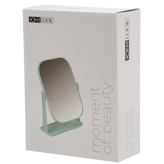 Зеркало настольное, 16х21 см, пластик, стекло, прямоугольное, в ассортименте, ЮниLook, 301-254