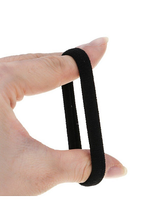 Резинка для волос ЮниLook, 5 см, 6 шт, полиэстер, черный, белый, 322021