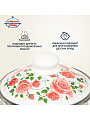 Кастрюля эмалированная сталь, 2 л, крышка сталь, цилиндрическая, Сибирские товары, Роза плетистая, 3MD161M, индукция - фото 6