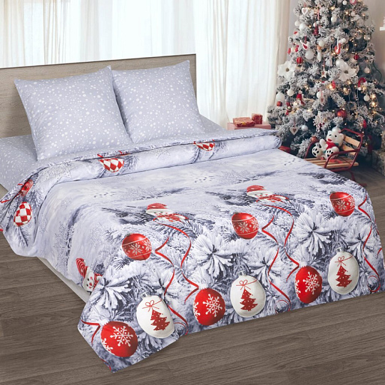 Постельное белье 1.5-спальное, простыня 150х215 см, 2 наволочки 70х70 см, пододеяльник 145х215 см, АртПостель, поплин, Время чудес 900