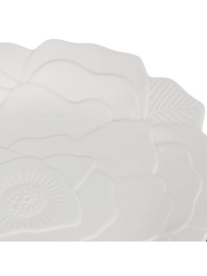 Блюдо керамика, круглое, 27х27х3 см, Цветок, Daniks