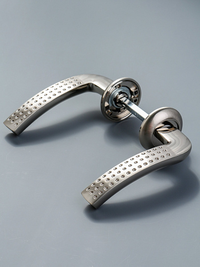 Ручка дверная Apecs, Megapolis Seoul H-0826-A-NIS\NI, 00022698, матовый никель, никель, алюминий