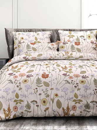 Постельное белье евро, простыня 220х240 см, 2 наволочки 70х70 см, пододеяльник 200х220 см, Волшебная ночь, ранфорс, Фантазия