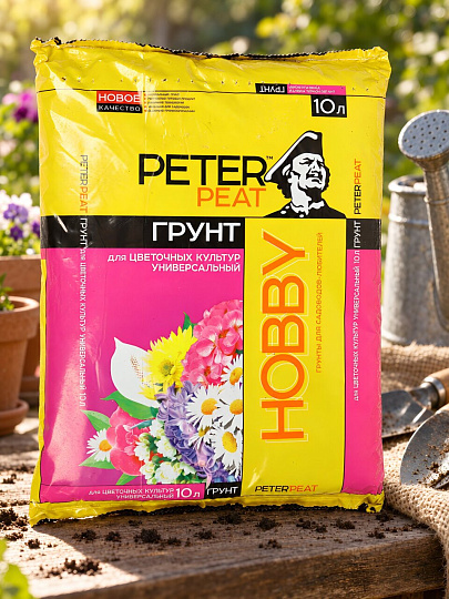 Грунт Hobby, для цветочных культур универсальный, 10 л, Peter Peat