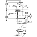 Смеситель для раковины, Grohe, Eurostyle, короткий излив, с картриджем, белый, 23707LS3 - фото 5