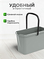 Ведро пластик, 16 л, в ассортименте, хозяйственное, со сливом, прямоугольное, Альтернатива, Эконом, М8587 - фото 5
