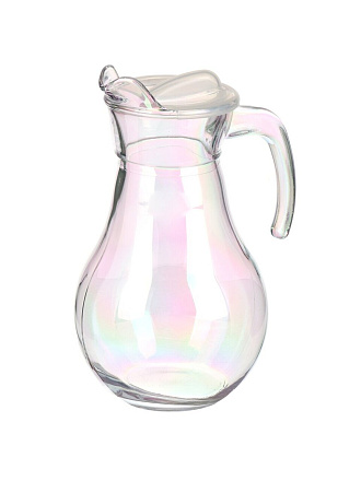 Кувшин стекло, 1 л, с крышкой, Изумруд 4, RNIZ944